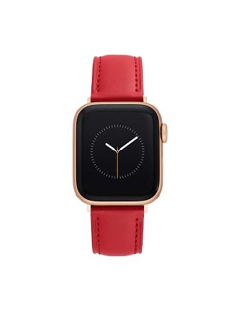 Anne Klein Apple Peel Læder Band for Apple Watch® Taget i betragtning Rød Lyserød Guld | YDKVQ76830