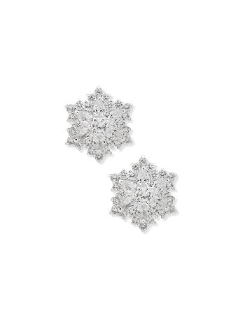 Anne Klein Button Snowflake Gennemborede øreringe Sølv | DKIIZ90524