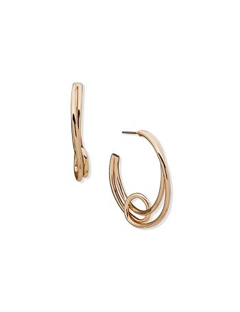 Anne Klein C Hoop Pierced Earring Guld | QDKWA25421