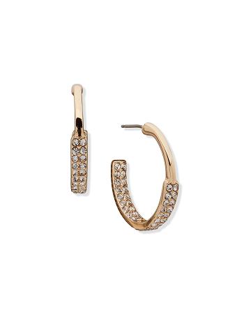 Anne Klein C Hoop With Pave Gennemborede øreringe Guld | EDKHC50036