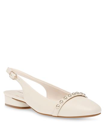 Anne Klein Cena Sling Back Lejligheder Hvide | DKJVR40818