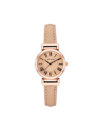 Anne Klein Classic Páskové Watch Læder Lyserød Lyserød Guld | ADKDF67815