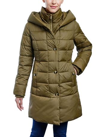 Anne Klein Consider It Snap Front Puffer Jacket Overtøj Grøn | TDKPQ31511