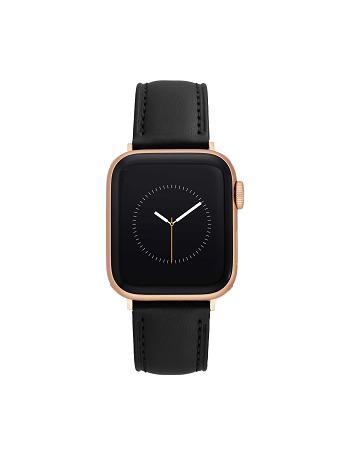 Anne Klein Considered Apple Peel Band for Apple Watch® Læder Sort Lyserød Guld | DKQAV61545