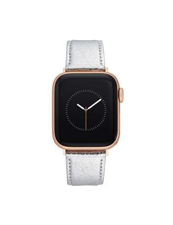 Anne Klein Considered Pineapple Band for Apple Watch® Læder Sølv Lyserød Guld | ADKDF81376