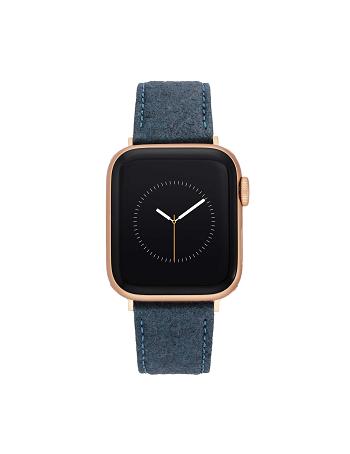 Anne Klein Considered Pineapple Band for Apple Watch® Læder Blå Lyserød Guld | DKCIF57308