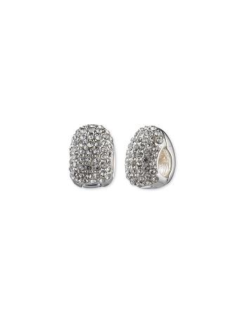 Anne Klein Crystal Halo Silver-Tone Clip Earring Sølv | ZDKNQ80721