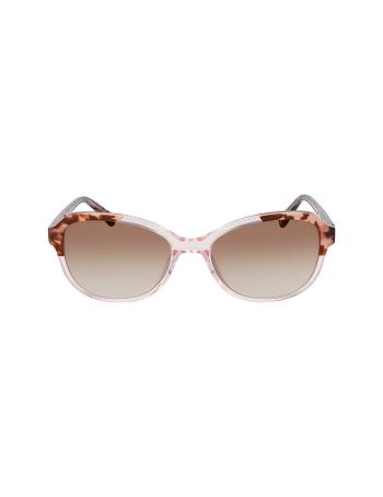 Anne Klein Crystal Oval Sunglasses Smal størrelse Lyserød | PDKQX20916