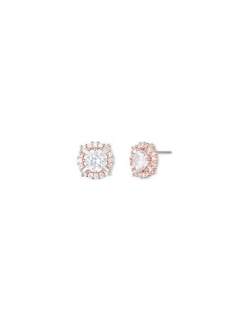 Anne Klein Cubic Zirconia Pave Halo Earring Lyserød Sølv | ADKDF59683