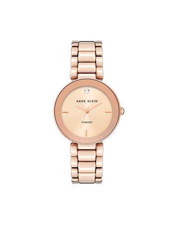 Anne Klein Dial Bracelet Watch Diamant Lyserød Guld | DKJVR57014