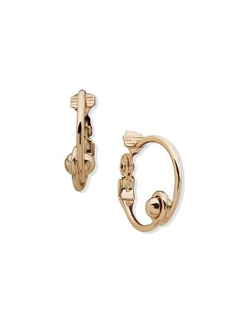 Anne Klein Gold-Tone 36mm Hoop Clip Earring Guld | BDKSO36875