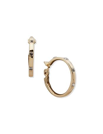 Anne Klein Gold-Tone 38mm Hoop Clip Earring Guld | DKXBR31217