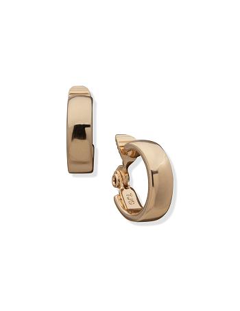 Anne Klein Gold-Tone Clip Hoop Earring Guld | MDKHR66209