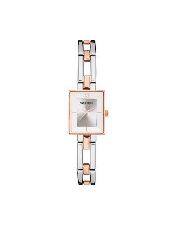 Anne Klein Iconic Case Bangle Watch Rektangulær Sølv Lyserød Guld | DKQCS80586