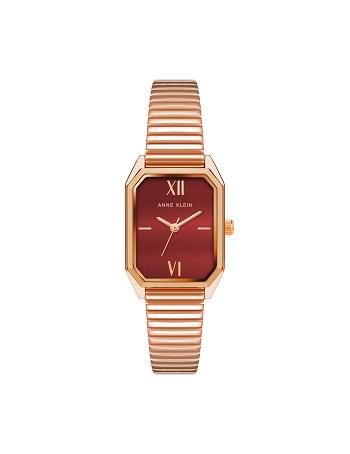 Anne Klein Iconic Octagonal Case Bracelet Watch Metaller Lyserød Guld Rød | DKXBR35523