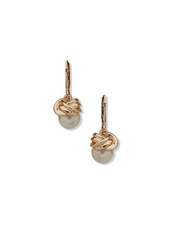 Anne Klein Levback Pearl Drop Earring Guld | DKJBT57272