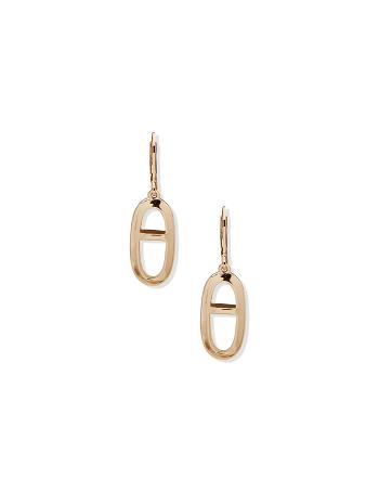 Anne Klein Link Levback Drop Earring Gennemborede øreringe Guld | DKCIF59515