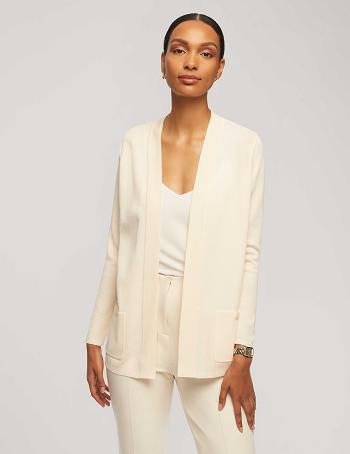 Anne Klein Malibu Cardigan Trøjer Hvide | ZDKMJ34267