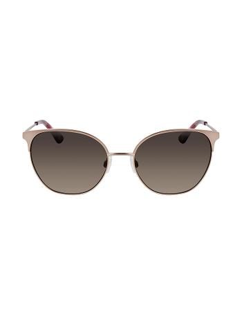 Anne Klein Metal Round Sunglasses Gennemsnitsstørrelse Lyserød Guld | ADKWC79453