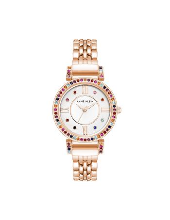 Anne Klein Multicolored Premium Crystal Watch Metaller Lyserød Guld | UDKND50468