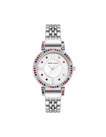 Anne Klein Multicolored Premium Crystal Watch Metaller Sølv | XDKGW75176