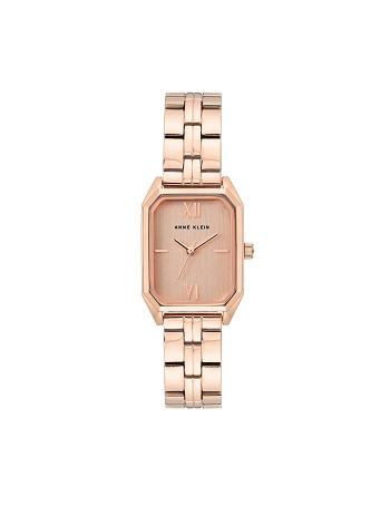 Anne Klein Octagonal Shaped Metal Bracelet Watch Rektangulær Lyserød Guld | DKICD42752