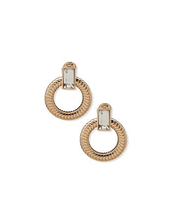 Anne Klein Omega Chain Doorknocker Clip Earring Guld | DDKVO64133