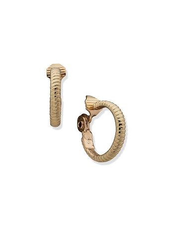 Anne Klein Omega Clip Hoop Clip øreringe Guld | TDKPQ85913