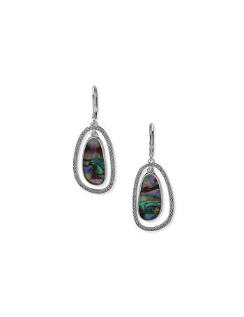 Anne Klein Orbital Abalone Pierced Earring Sølv | DKNEJ56016