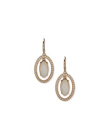 Anne Klein Orbital Pierced with Pearl Halo Earring Guld | LDKSX20122