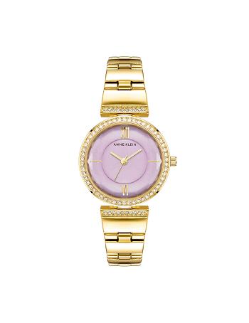 Anne Klein Premium Crystal Bracelet Watch Metaller Lavendel Guld | DKNEJ22449