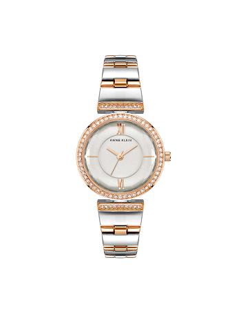 Anne Klein Premium Crystal Bracelet Watch Metaller Sølv Lyserød Guld | GDKUC62919