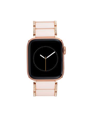 Anne Klein Premium Crystals Keramisk Bracelet Band for Apple Watch® Best Bestsellere Lyserød Lyserød Guld | PDKQX41465