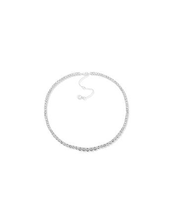 Anne Klein Prong Round Stone Collar Halskæder Sølv Grå | LDKSX47825