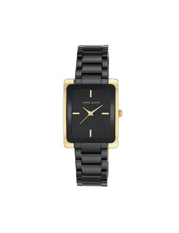 Anne Klein Rectangular Bracelet Watch Keramik Guld Sort | DKICD66919