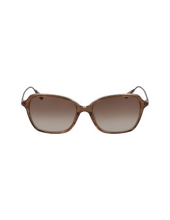 Anne Klein Rounded Square Sunglasses Smal størrelse Beige | GDKUC36291