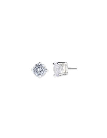 Anne Klein Silver-Tone Cubic Zirconia Stud Gennemborede øreringe Sølv | DKNZX63849