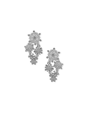 Anne Klein Snowflake Statement Post Drop Pierced Earring Sølv | PDKER57861