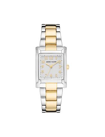 Anne Klein Square Case Bracelet Watch Rektangulær Sølv Guld | DKQAV69530