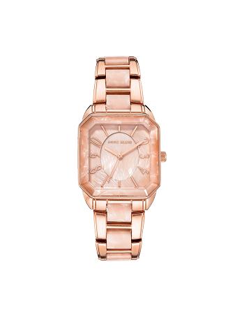 Anne Klein Square Case Resin Link Bracelet Watch Metaller Lyserød Guld Lyserød | DKJVR24195