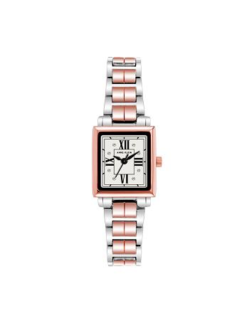 Anne Klein Square Case Two-Tone Bracelet Watch Metaller Sølv Lyserød Guld | DKJZR81654