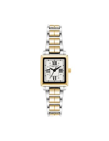 Anne Klein Square Case Two-Tone Bracelet Watch Metaller Sølv Guld | FDKUI11217