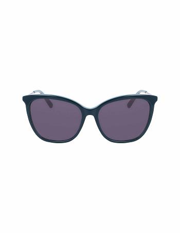 Anne Klein Square Sunglasses Gennemsnitsstørrelse Turkis | MDKFT52255