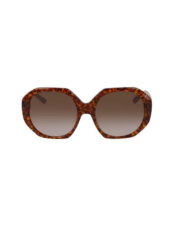 Anne Klein Tortoise Geometric Sunglasses Overdimensioneret Orange | PDKQX25999