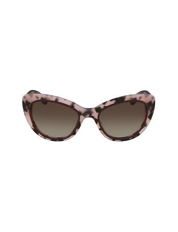 Anne Klein Tortoise Two-Tone Cat-eye Sunglasses Smal størrelse Lyserød | DKNZX37327