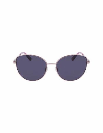 Anne Klein Trendy Round Sunglasses Gennemsnitsstørrelse Lyserød Guld | EDKVG73210