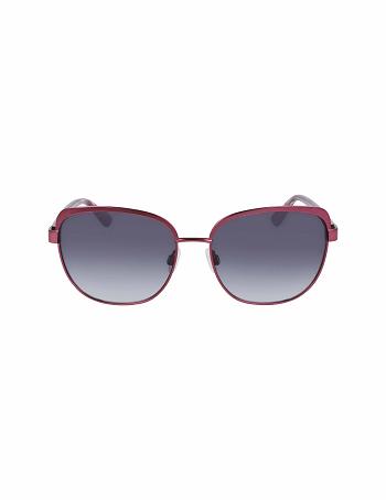 Anne Klein Uplifting Square Sunglasses Gennemsnitsstørrelse Lilla | PDKER95412