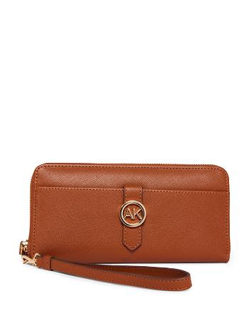 Anne Klein Zip Around Pung Orange | DKEAH55248