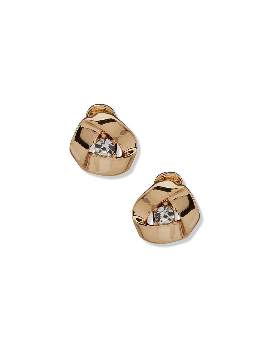 Anne Klein Button Clip On Earring Guld | DKXBR70123