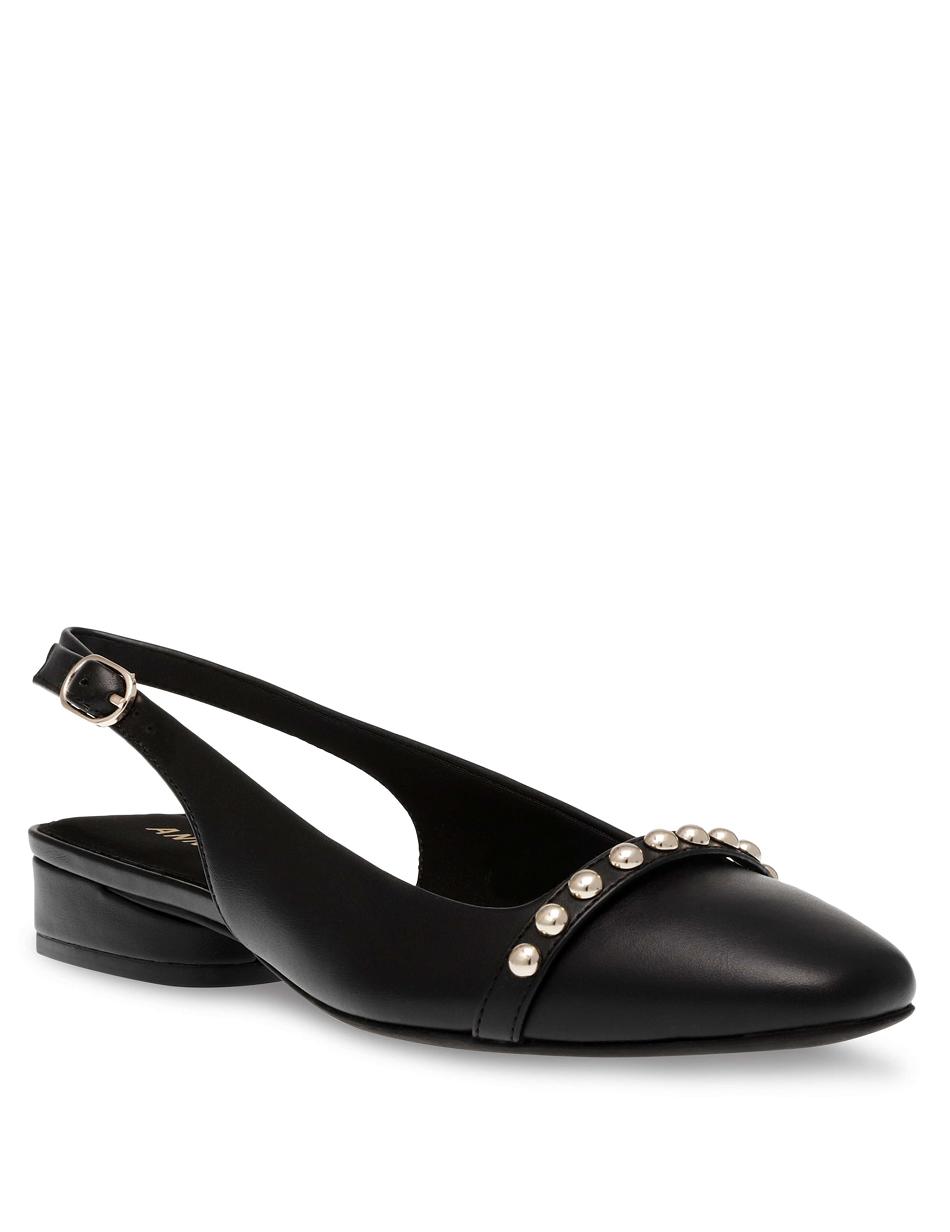 Anne Klein Cena Sling Back Lejligheder Sort | SDKVO86270